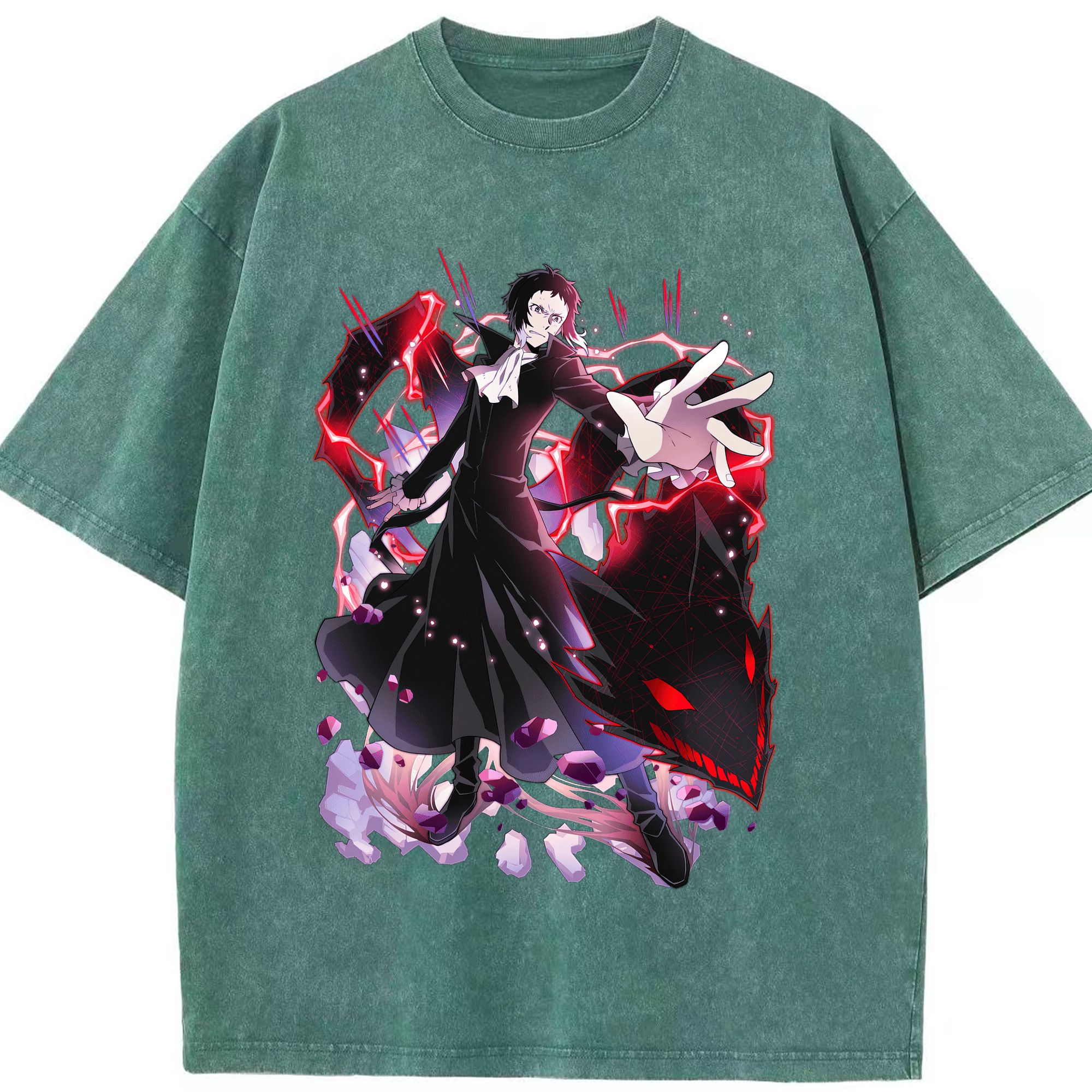 （画像用） 文豪ストレイドッグス Bungo Stray Dogs 綿100% ヴィンテージ風 半袖Tシャツ（フロントプリント）